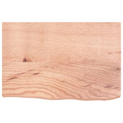 vidaXL Wandschap 60x40x(2-4) cm behandeld massief eikenhout lichtbruin