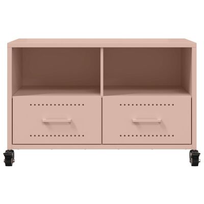 vidaXL Tv-meubel 68x39x43,5 cm staal roze