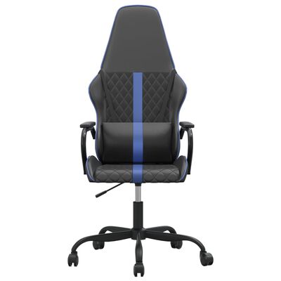 vidaXL Gamestoel kunstleer zwart en blauw