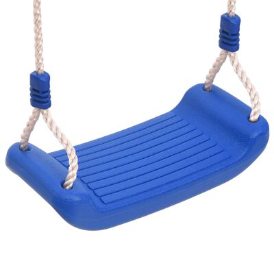 vidaXL Schommelzitje en touwladder 37x15 cm PE blauw