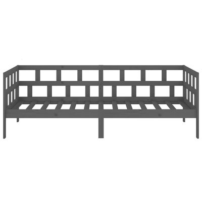 vidaXL Slaapbank massief grenenhout grijs 90x190 cm