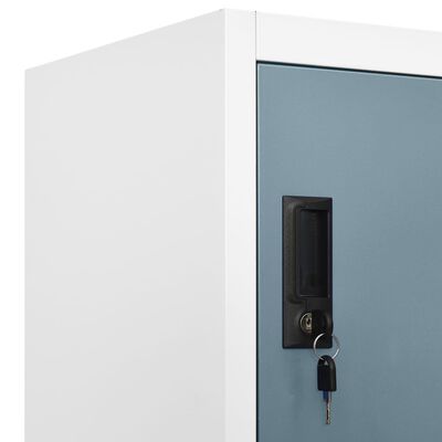 vidaXL Lockerkast 90x40x180 cm staal lichtgrijs en donkergrijs