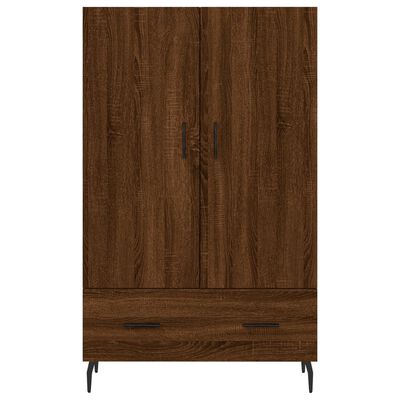 vidaXL Hoge kast 69,5x31x115 cm bewerkt hout bruin eikenkleur