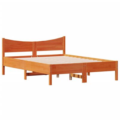 vidaXL Bedframe zonder matras massief grenenhout wasbruin 120x190 cm