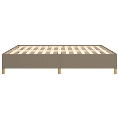 vidaXL Bedframe zonder matras stof taupe 160x200 cm