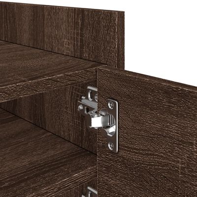 vidaXL Tv-meubel 80x35x40 cm bewerkt hout bruin eikenkleurig