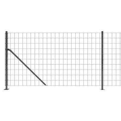 vidaXL Draadgaashek met flens 0,8x10 m antracietkleurig