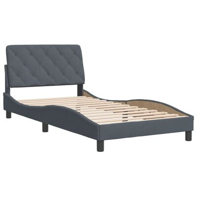 vidaXL Bedframe zonder matras 100x200 cm fluweel donkergrijs