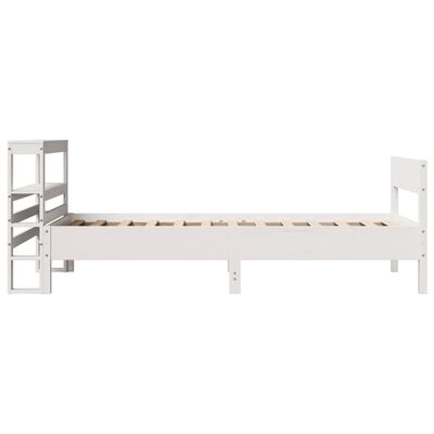 vidaXL Bedframe zonder matras massief grenenhout wit 90x200 cm