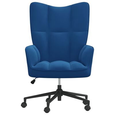 vidaXL Relaxstoel fluweel blauw