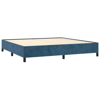 vidaXL Bedframe fluweel donkerblauw 200x200 cm