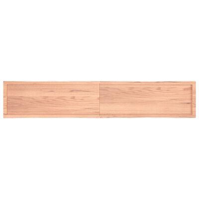 vidaXL Tafelblad natuurlijke rand 220x40x(2-6) cm eikenhout lichtbruin