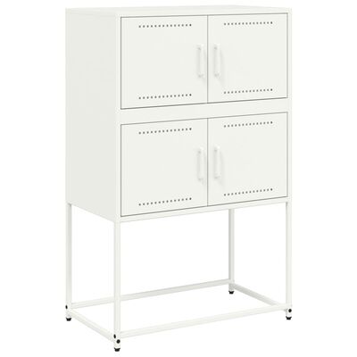 vidaXL Dressoir 68,5x38,5x107 cm staal wit