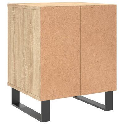 vidaXL Nachtkastje 40x35x50 cm bewerkt hout sonoma eikenkleurig