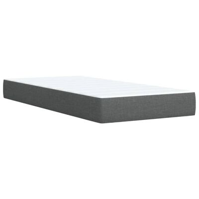 vidaXL Boxspring met matras stof donkergrijs 90x190 cm