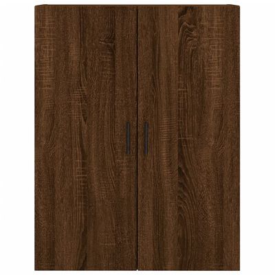 vidaXL Hoge kast 69,5x34x180 cm bewerkt hout bruin eikenkleur