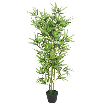 vidaXL Kunstplant met pot bamboe 120 cm groen