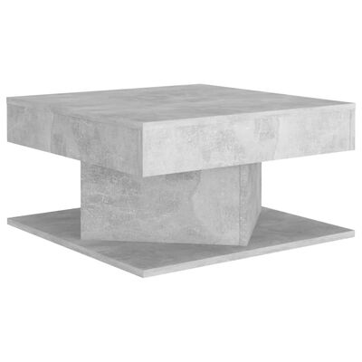 vidaXL Salontafel 57x57x30 cm bewerkt hout betongrijs