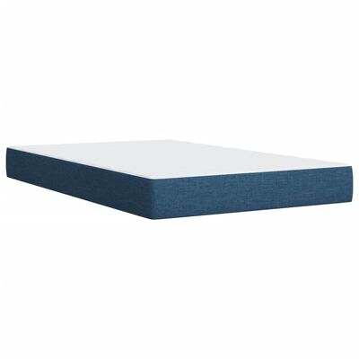 vidaXL Boxspring met matras stof blauw 120x200 cm