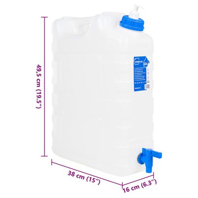 vidaXL Watertank met kraan en zeepdispenser 20 L kunststof