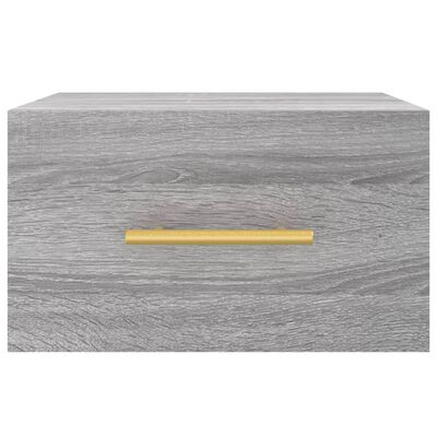 vidaXL Nachtkastjes 2 st wandgemonteerd 35x35x20 cm grijs sonoma eiken