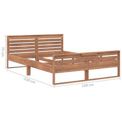 vidaXL Bedframe massief teakhout 140x200 cm