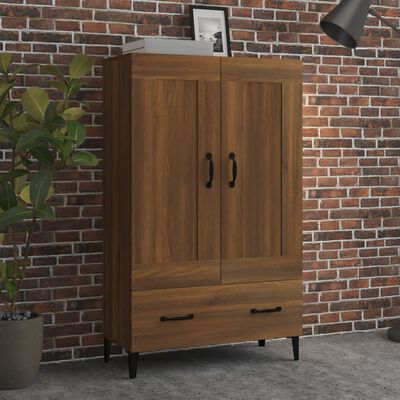 vidaXL Hoge kast 70x31x115 cm bewerkt hout bruin eikenkleur