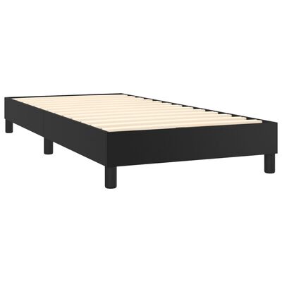 vidaXL Boxspring met matras en LED kunstleer zwart 80x200 cm