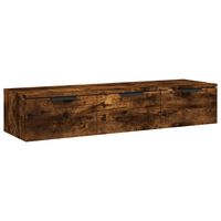 vidaXL Wandkast 102x30x20 bewerkt hout gerookt eikenkleurig