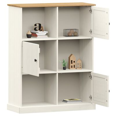 vidaXL Boekenkast VIGO 90x35x114,5 cm massief grenenhout wit