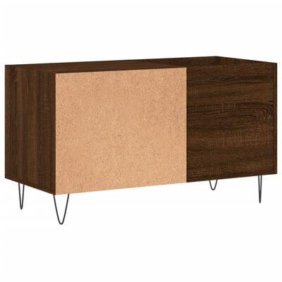 vidaXL Platenkast 85x38x48 cm bewerkt hout bruin eikenkleur