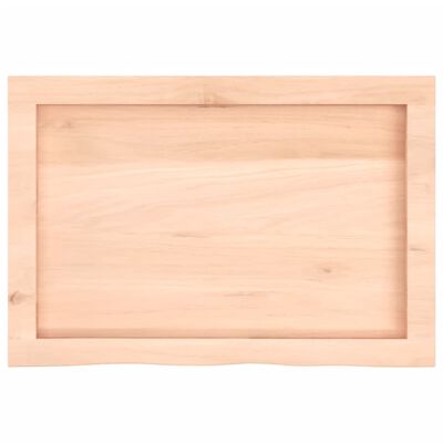 vidaXL Tafelblad 60x40x(2-4) cm onbehandeld massief eikenhout