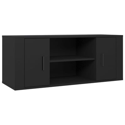 vidaXL Tv-meubel 100x35x40 cm bewerkt hout zwart