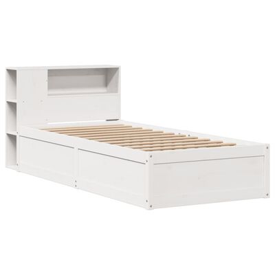 vidaXL Bedframe zonder matras massief grenenhout wit 140x200 cm