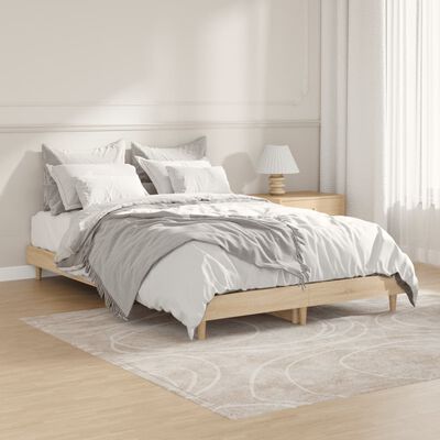 vidaXL Bedframe zonder matras hout sonoma eikenkleurig 120x190 cm