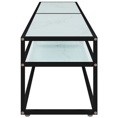 vidaXL Tv-meubel 180x40x40,5 cm gehard glas witmarmerkleurig