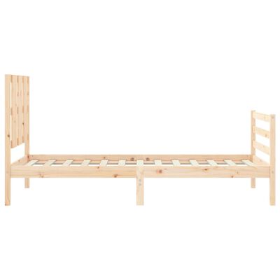 vidaXL Bedframe met hoofdbord massief hout 100x200 cm