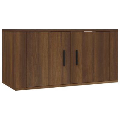 vidaXL Tv-wandmeubels 3 st 80x34,5x40 cm bruin eikenkleur