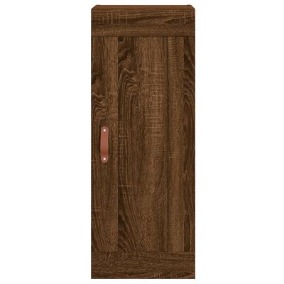 vidaXL Hoge kast 34,5x34x180 cm bewerkt hout bruin eikenkleur