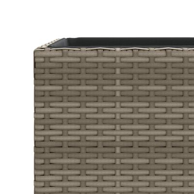 vidaXL Plantenbak 30x30x60 cm poly rattan grijs