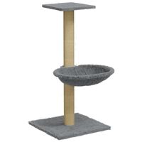 vidaXL Kattenmeubel met sisal krabpaal 74 cm lichtgrijs