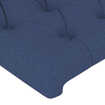 vidaXL Hoofdbord met randen 203x23x78/88 cm stof blauw