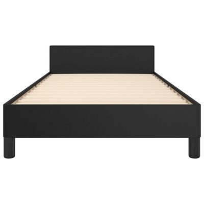 vidaXL Bedframe met hoofdbord kunstleer zwart 100x200 cm