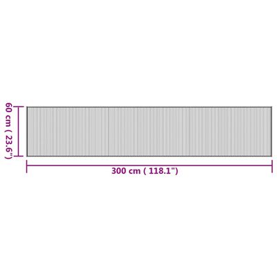 vidaXL Vloerkleed rechthoekig 60x300 cm bamboe naturel