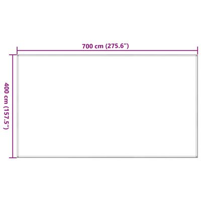 vidaXL Tenttapijt 400x700 cm HDPE lichtgroen