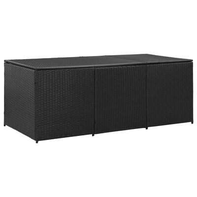 vidaXL Tuinbox 180x90x70 cm poly rattan zwart