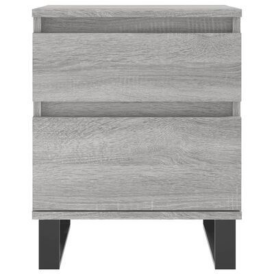 vidaXL Nachtkastjes 2 st 40x35x50 cm bewerkt hout grijs sonoma eiken