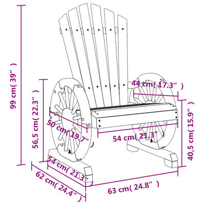 vidaXL Tuinstoelen 4 st Adirondack massief vurenhout