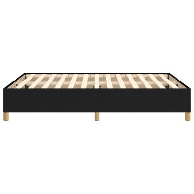 vidaXL Bedframe zonder matras stof zwart 140x190 cm