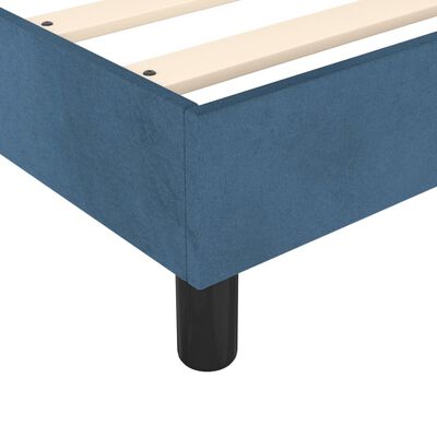 vidaXL Boxspring met matras fluweel donkerblauw 140x190 cm